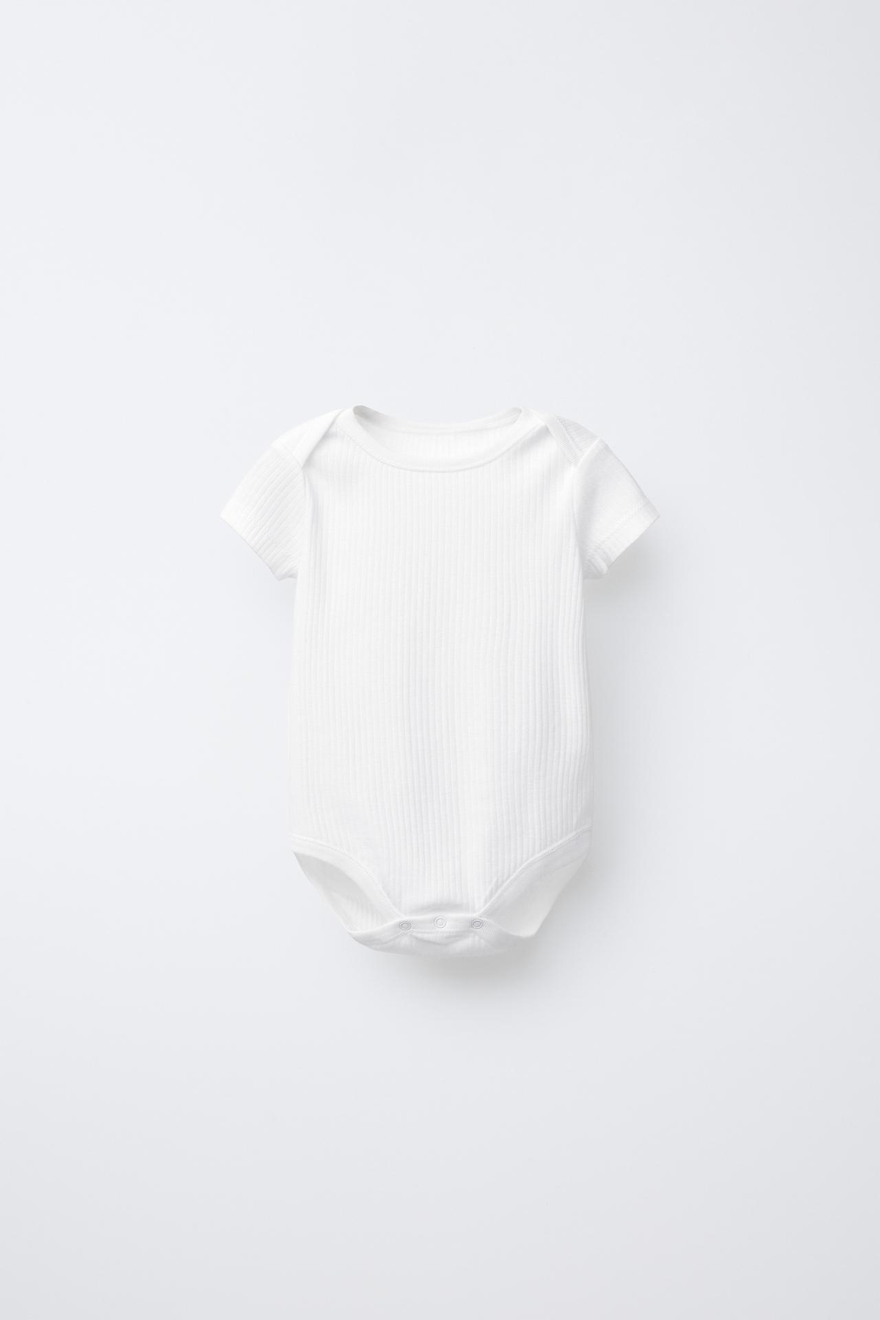 THREE-PACK OF SHORT SLEEVE BODYSUITS — White