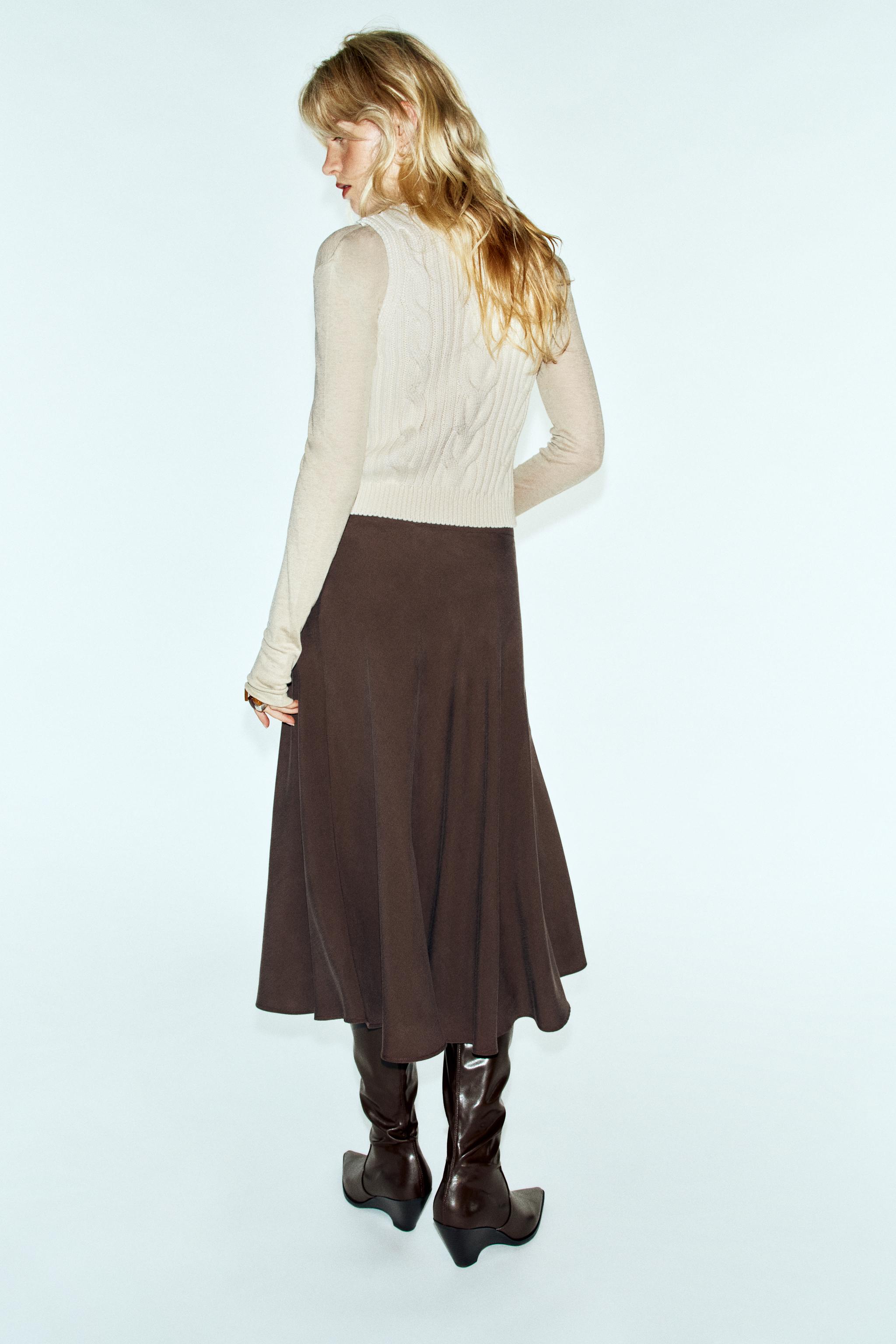 JUPE MIDI CROISÉE À BOUCLE