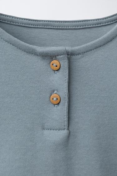 PLAIN T-SHIRT AND TROUSERS SET - Blue / Grey by Zara - Image 2