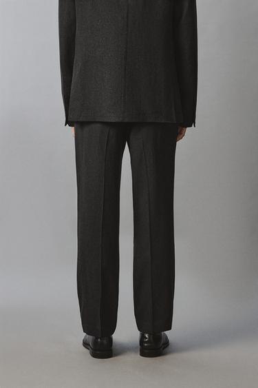 VISCOSE HEMP SUIT TROUSERS - Black by Zara - Image 2