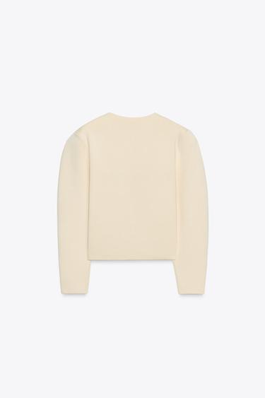 FITTED CARDIGAN WITH BUTTONS - Beige by Zara - Image 10