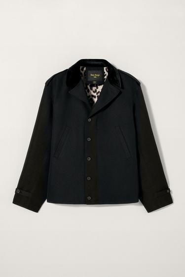 Zara COTTON-LINEN JACKET BOBBY GILLESPIE X ZARA - Black