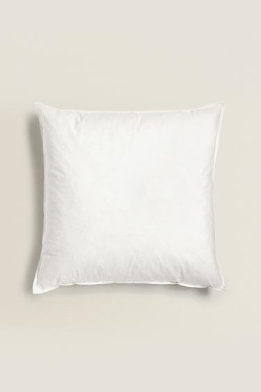 FEATHER CUSHION FILLING COTTON COVER - White by Zara - Image 3