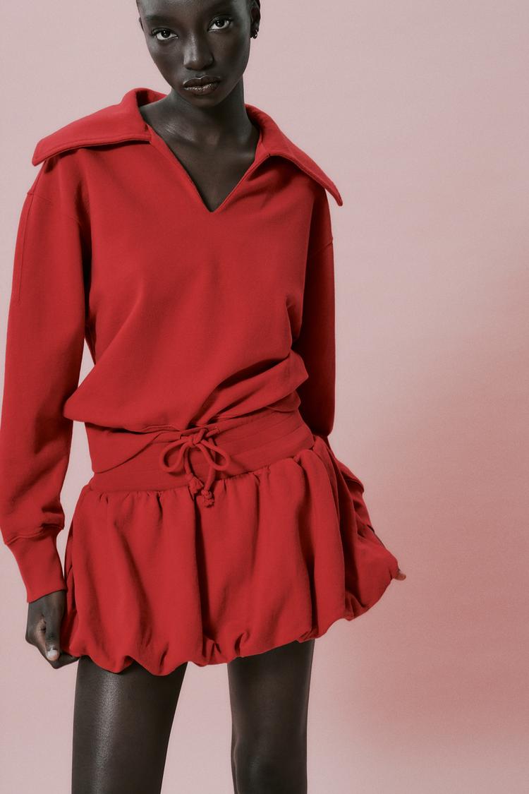 Falda Roja Falda Lentejuelas Zara 2021 Falda Midi Minifalda