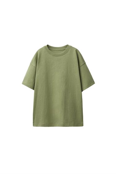 BASIC PLAIN T-SHIRT - Green by Zara - Image 0