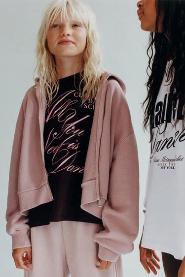 GARMENT DYED HOODIE - Pink by Zara