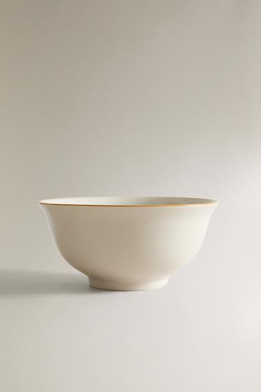 STONEWARE BOWL WITH ICE CREAM DESIGN - Lime by Zara