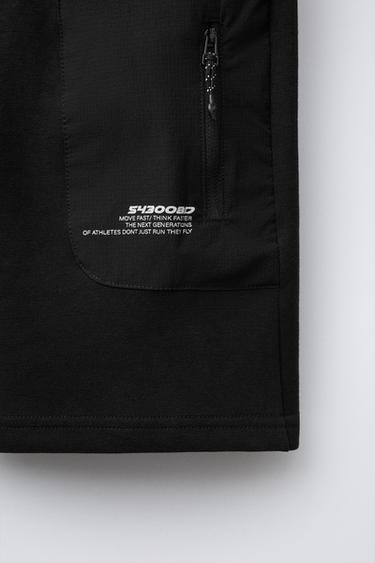 BERMUDA SPORT EN MATIÈRES VARIÉES - Noir de Zara - Image 3