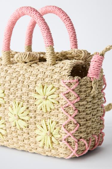 SAC EFFET RAPHIA FLEURS - Multicolore de Zara - Image 2