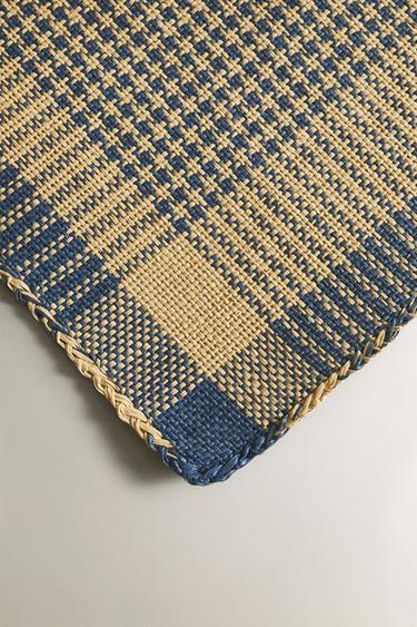 CHECKED PAPER PLACEMAT - Blue by Zara - Image 2