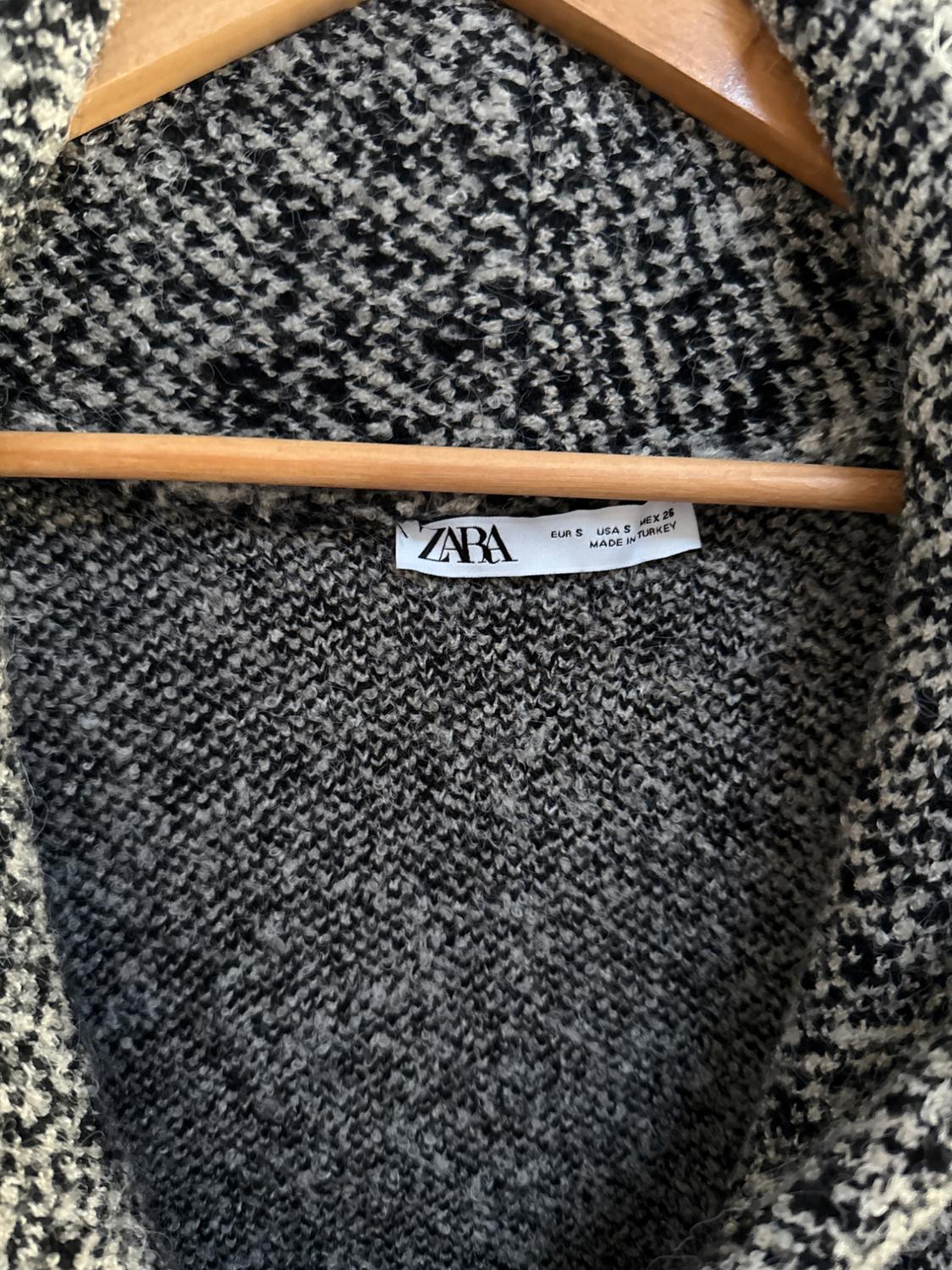 WRAP COLLAR KNIT COAT - Image 3