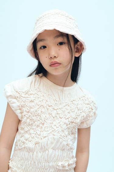 TEXTURED ELASTICATED T-SHIRT X FANGLU LIN - Ecru by Zara - Image 2
