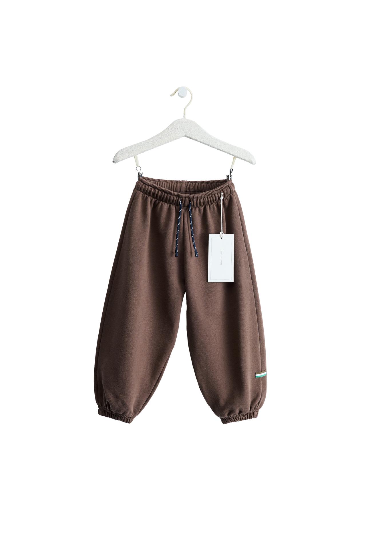 Джоггеры из флиса с нашивкой ZARA TIMELESS