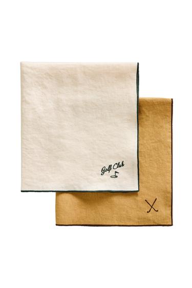 Zara Ekru/Sarı - GOLF PEÇETESİ (2'Lİ SET)