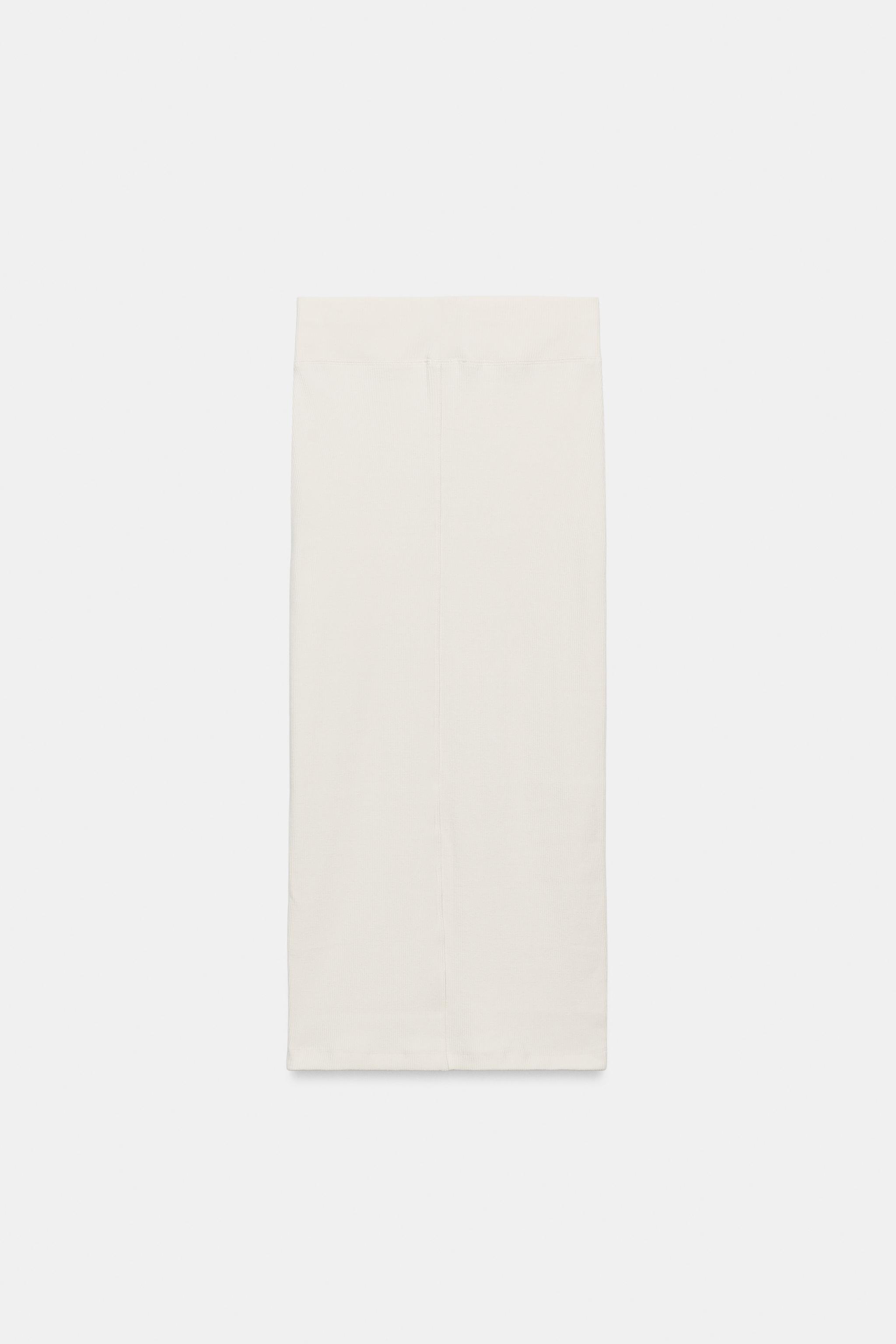 RIBBED STRAIGHT SKIRT