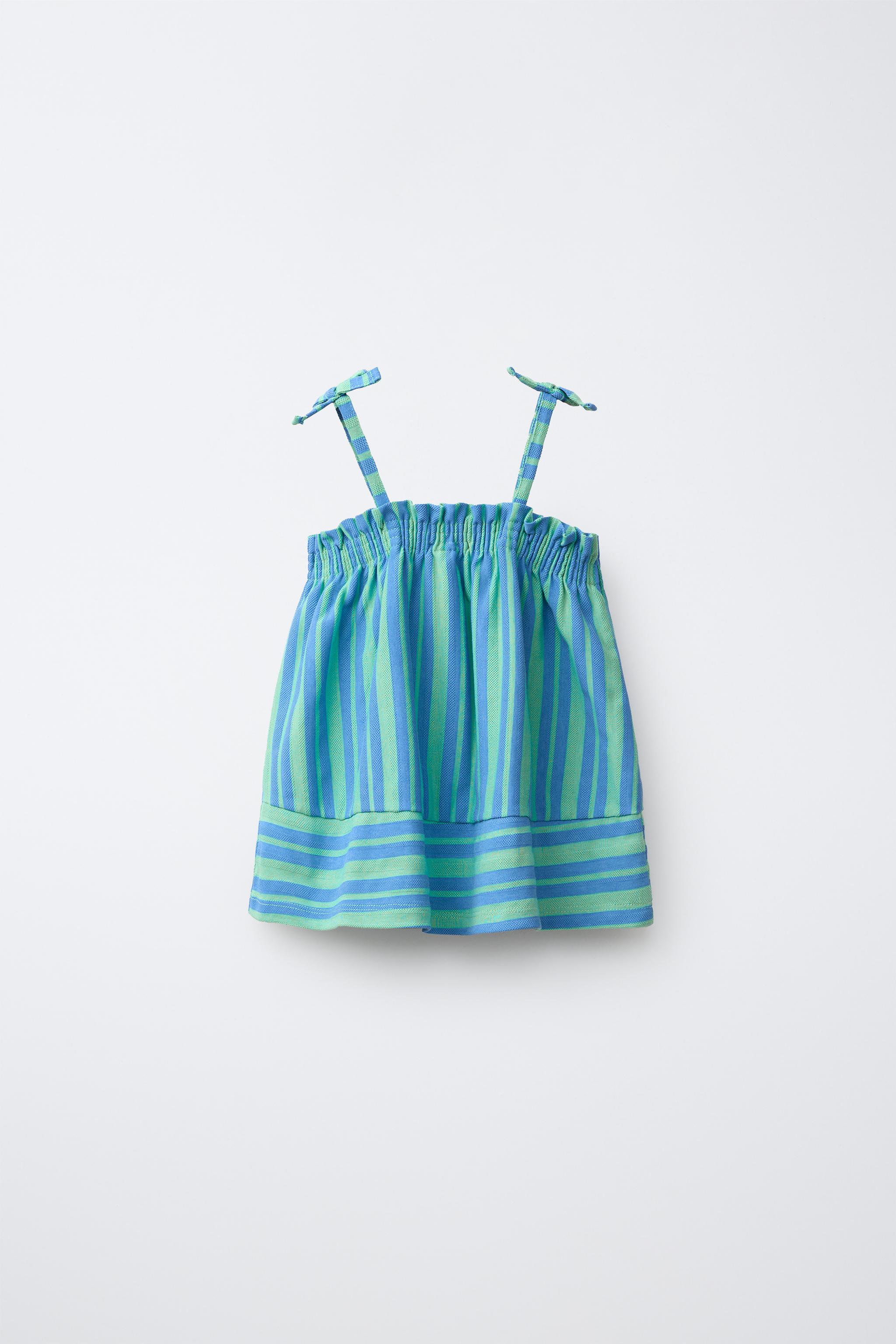 BOW TRIM STRIPED TEXTURED TOP