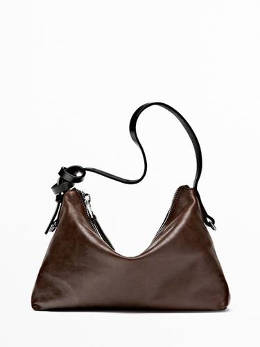 Zara Small nappa leather bag - Brown