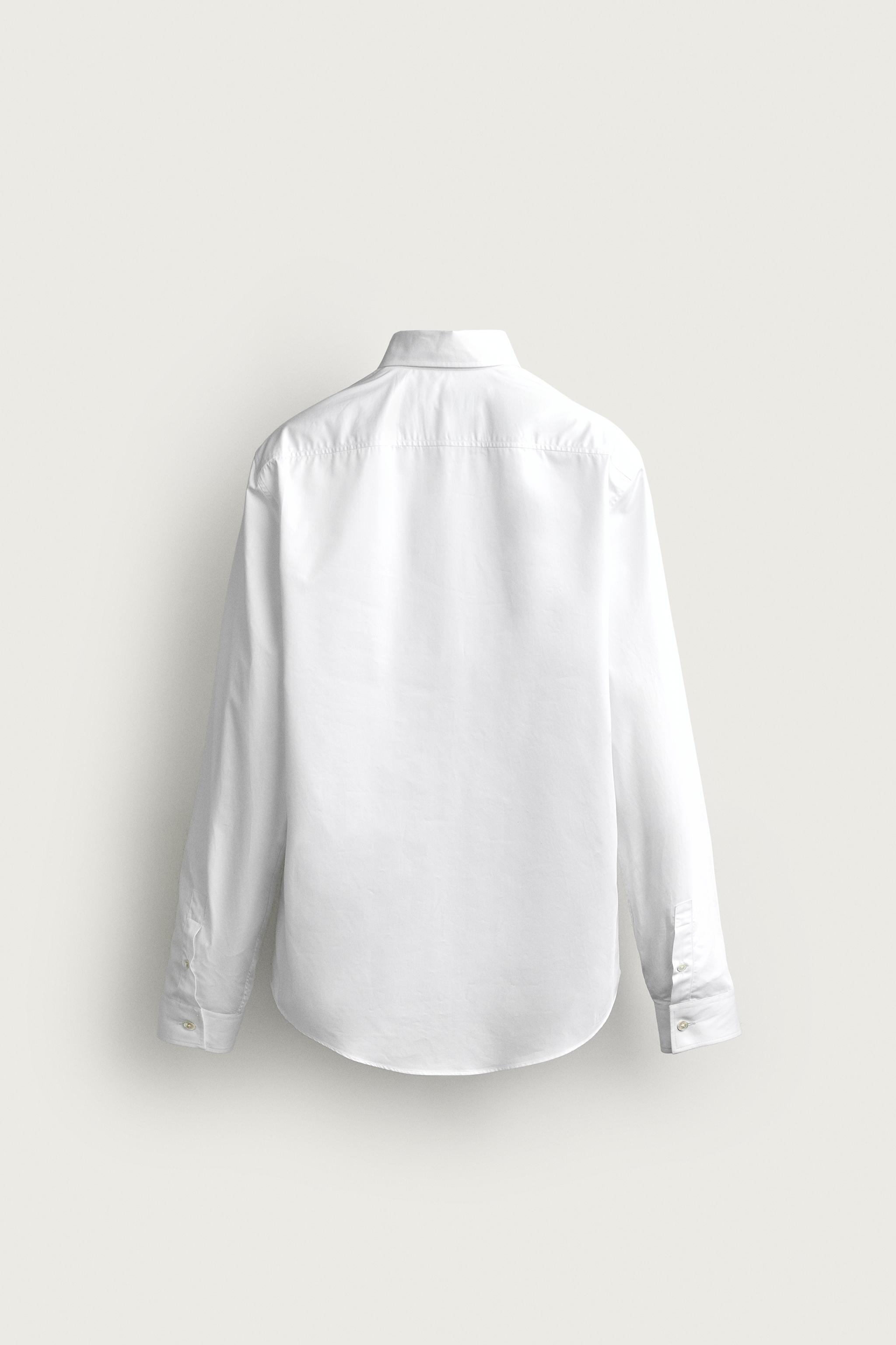 Zara PAMUKLU SLIM FIT GÖMLEK görsel 6