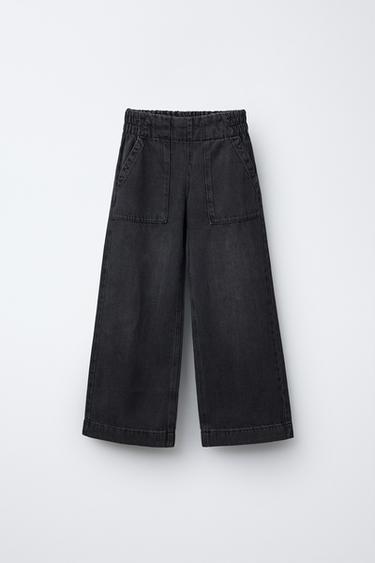 Zara FLOWY POCKET JEANS - Black - Image 0