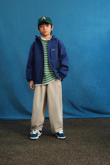 テクニカル フード ジャケット濃青Zaraのテクニカル フード ジャケット - 濃青