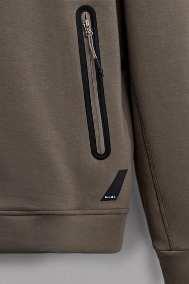 TECHNICAL ZIP-UP HOODIE - Sand by Zara - Image 8