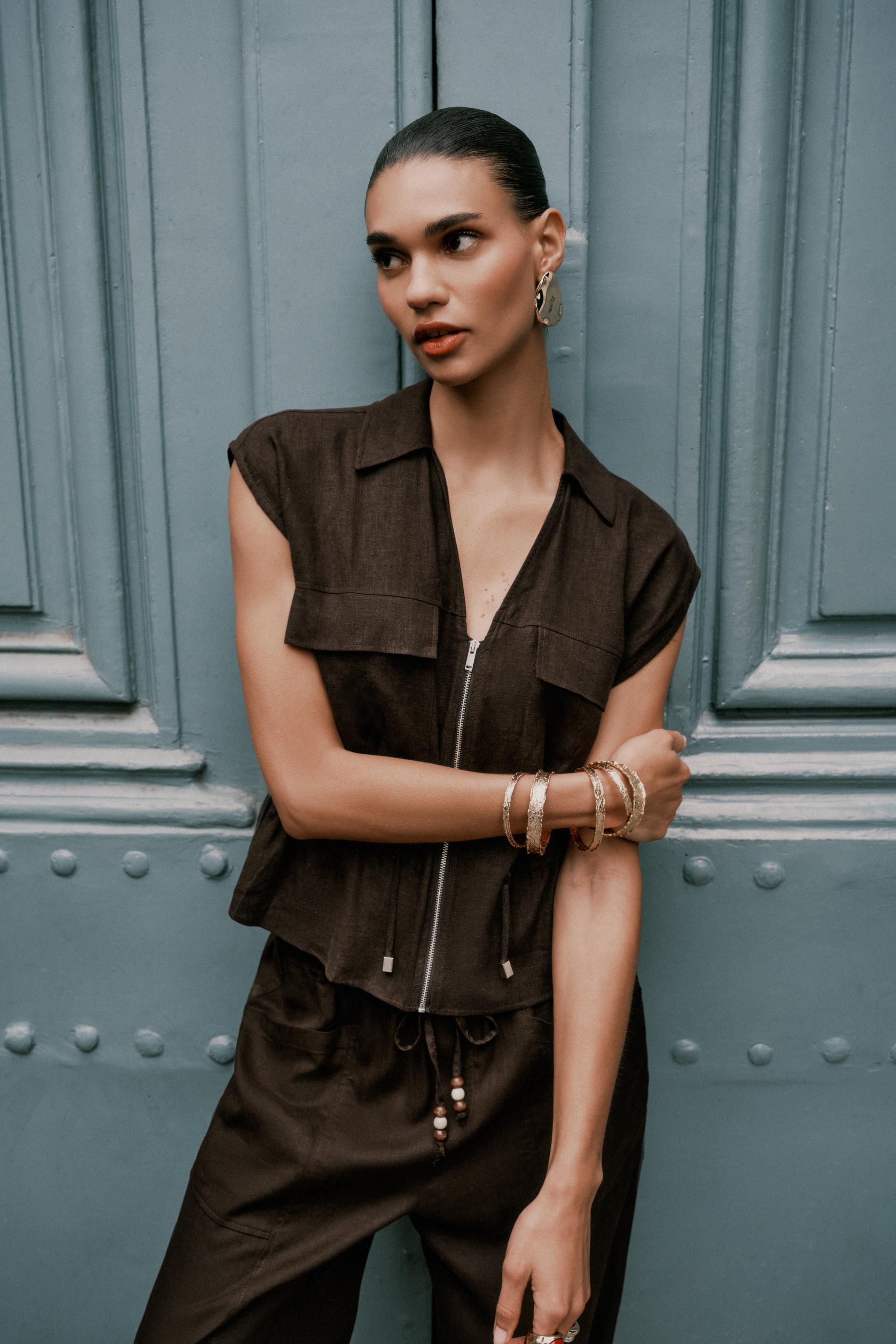 レディースライトリネンジャケット | ZARA 日本