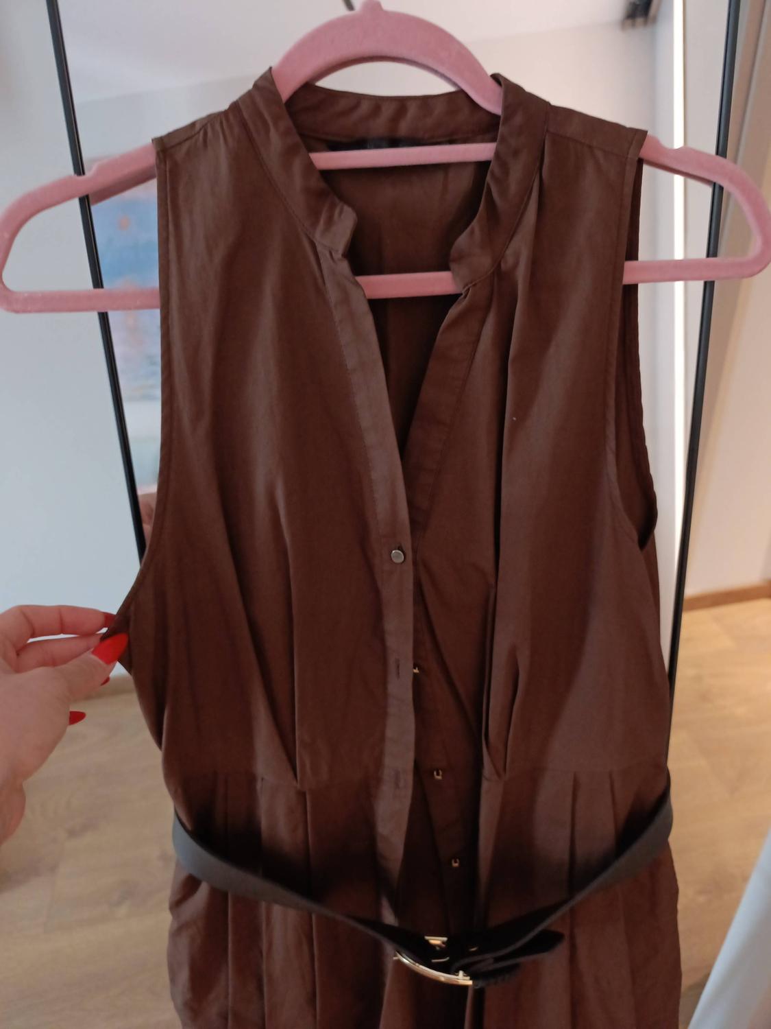 MIDI DRESS WITH BELT - Image 3