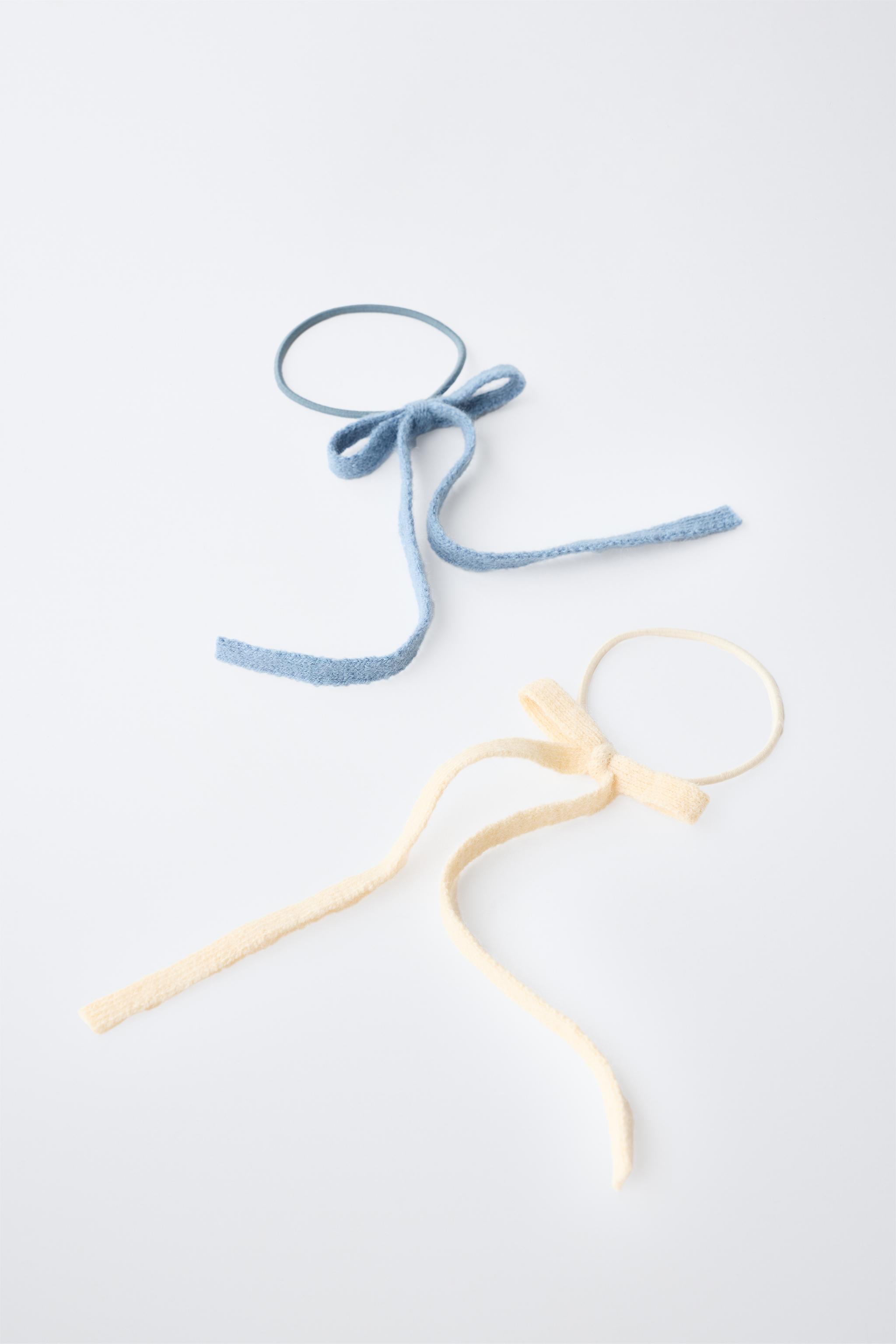 4-PACK KNIT BOW HAIR TIES