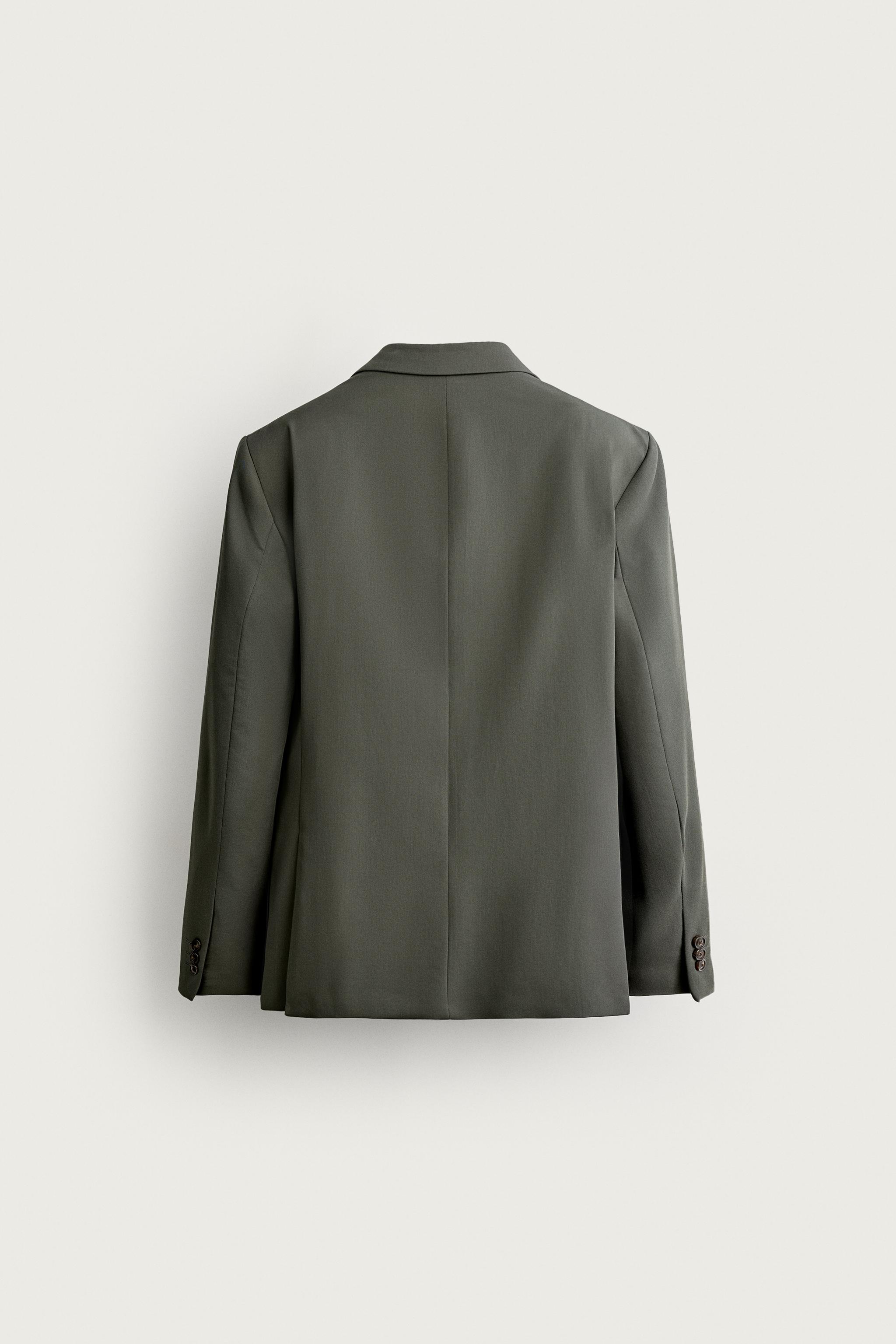 Мужские пиджаки Zara COMFORT DOUBLE BREASTED SUIT BLAZER — фото 8