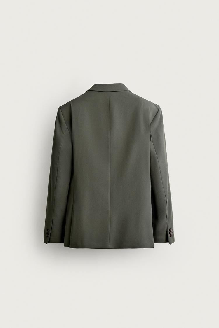 Blazer cruzado de traje cómodo 8