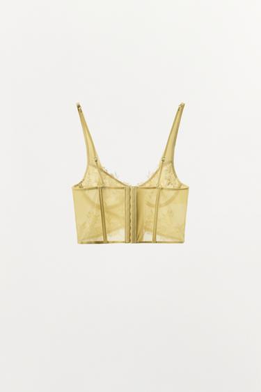 SOUTIEN-GORGE CORSET À ARMATURES EN DENTELLE - Imprimée de Zara - Image 6