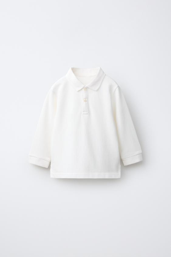PLAIN PIQUÉ POLO SHIRT - White de Zara - Imagen 0