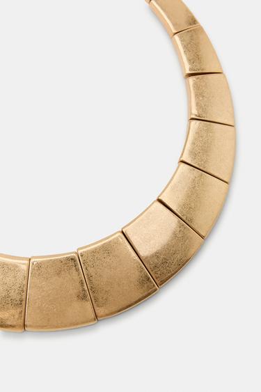 COLLAR METÁLICO PIEZAS GEOMÉTRICAS - Dorado de Zara
