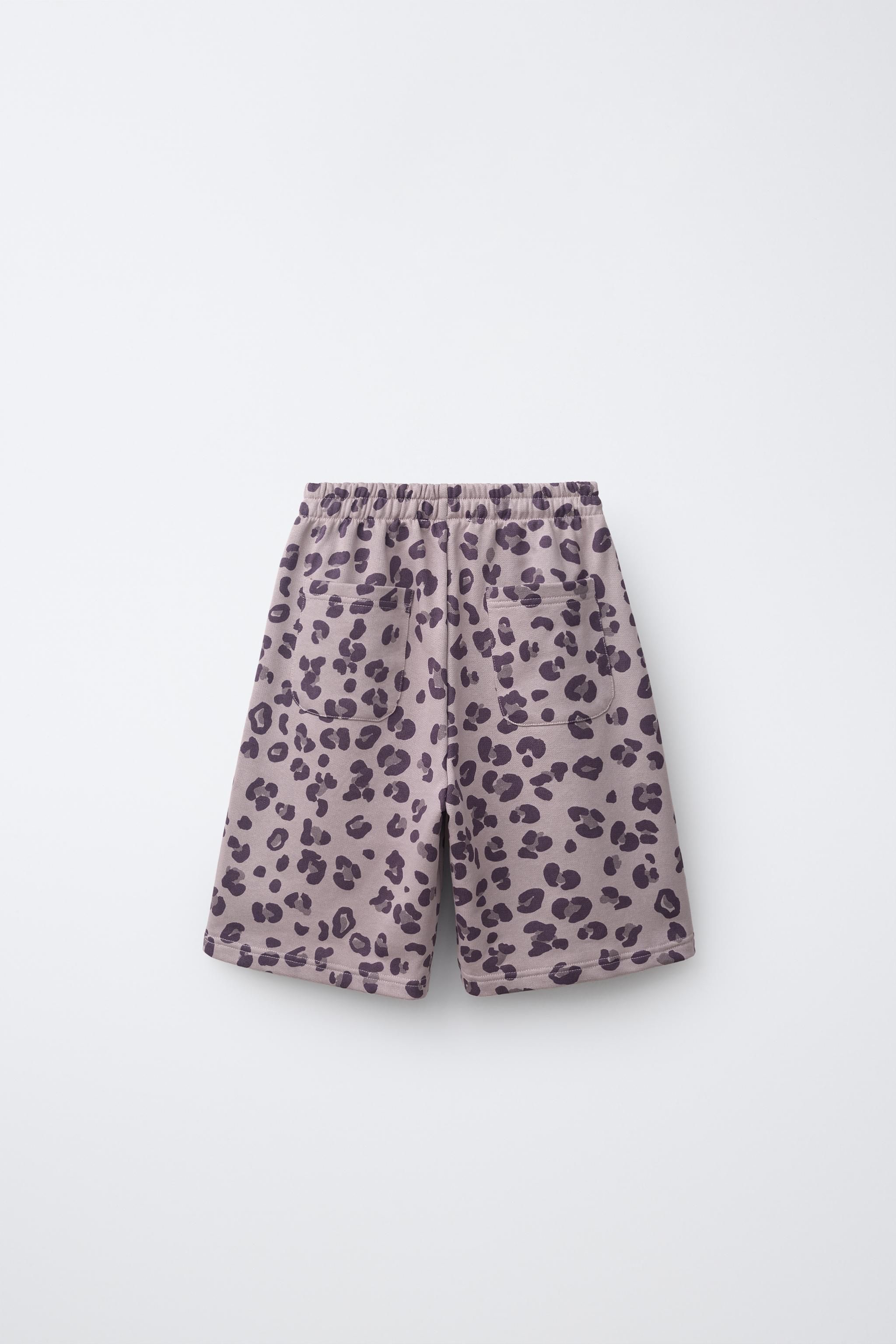 ANIMAL PRINT PLUSH SHORTS