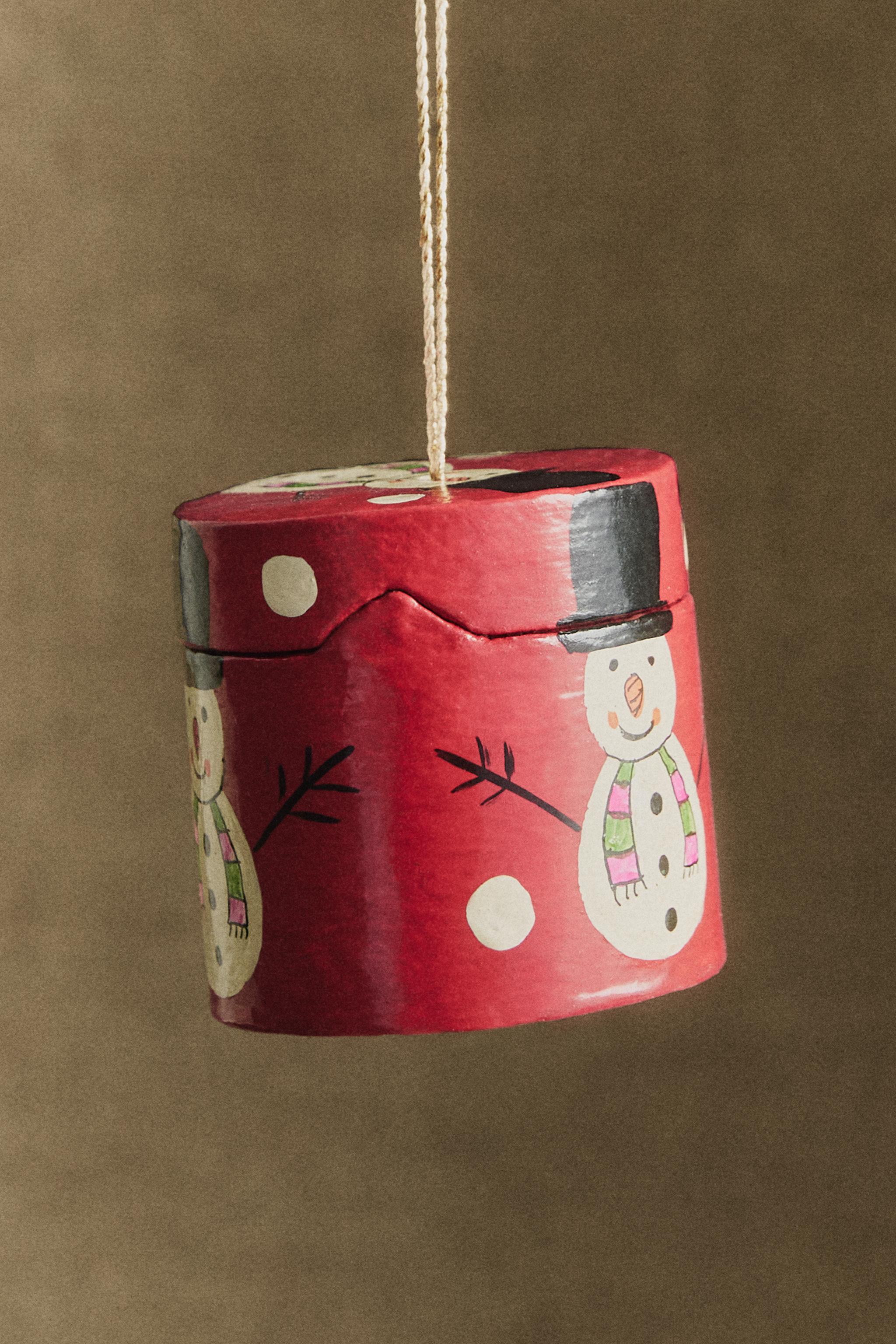 DÉCORATION SAPIN DE NOËL BOÎTE BONHOMME DE NEIGE