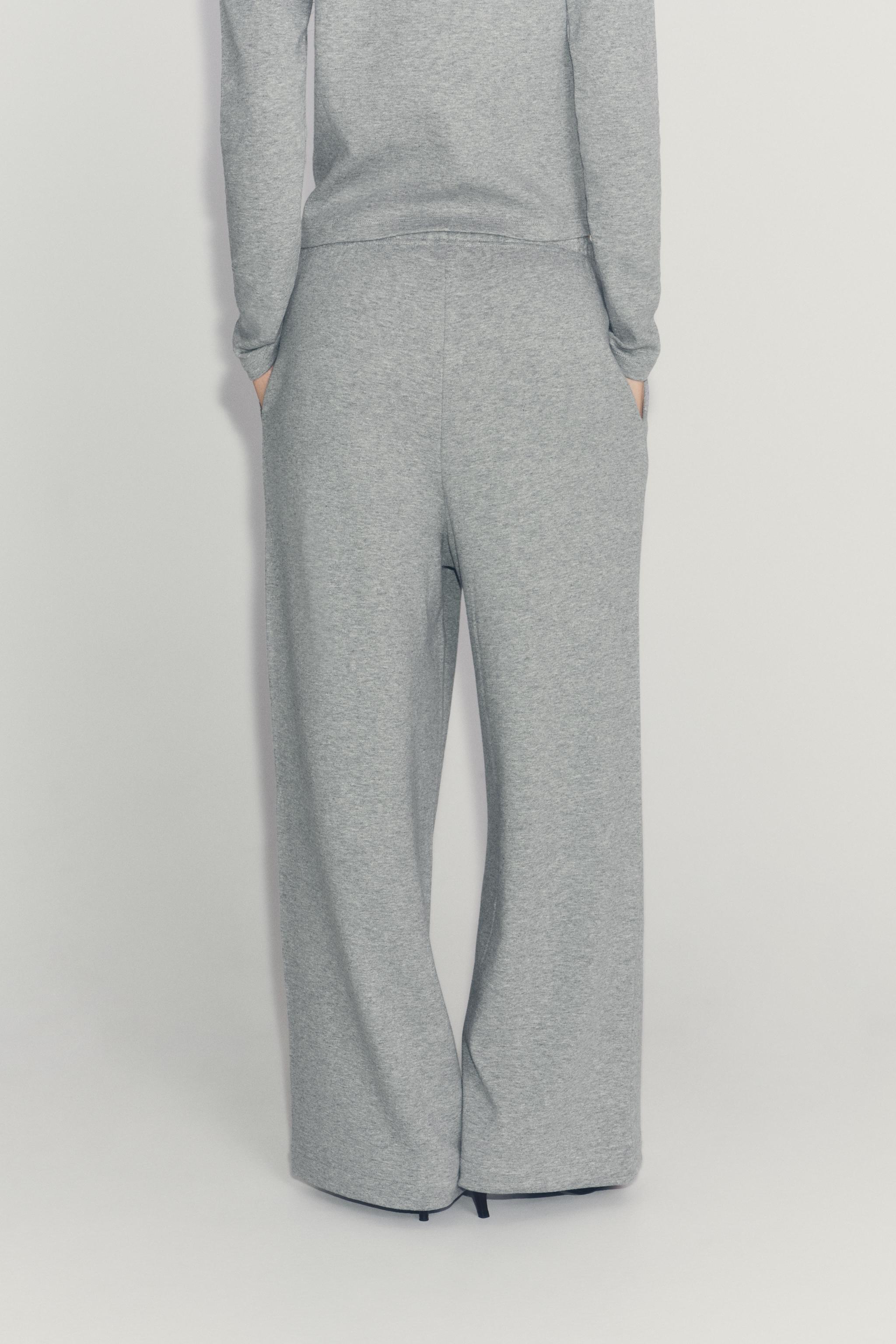 Zara FLOWY T-SHIRT AND WIDE-LEG PANTS SET — фото 3