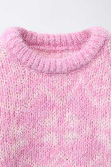 JACQUARD KNIT JUMPER - Pink by Zara - Image 2
