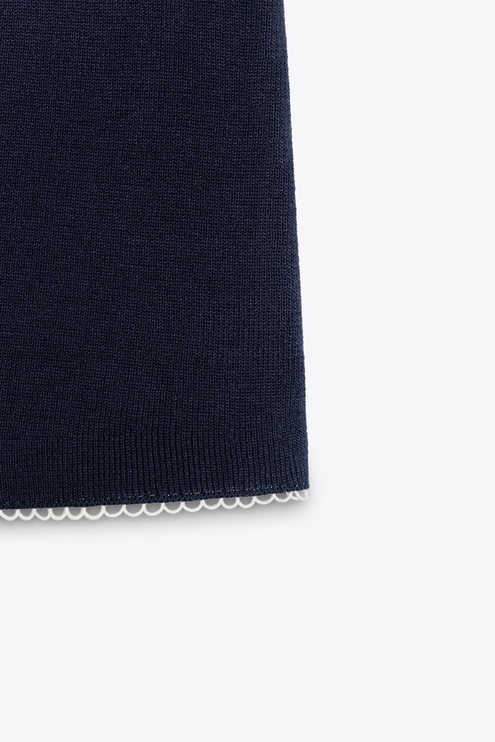 【ZARA】トリム付きミニニットスカート | 2142/041/401 ZARA】トリム付きミニニットスカート | 2142/041/401