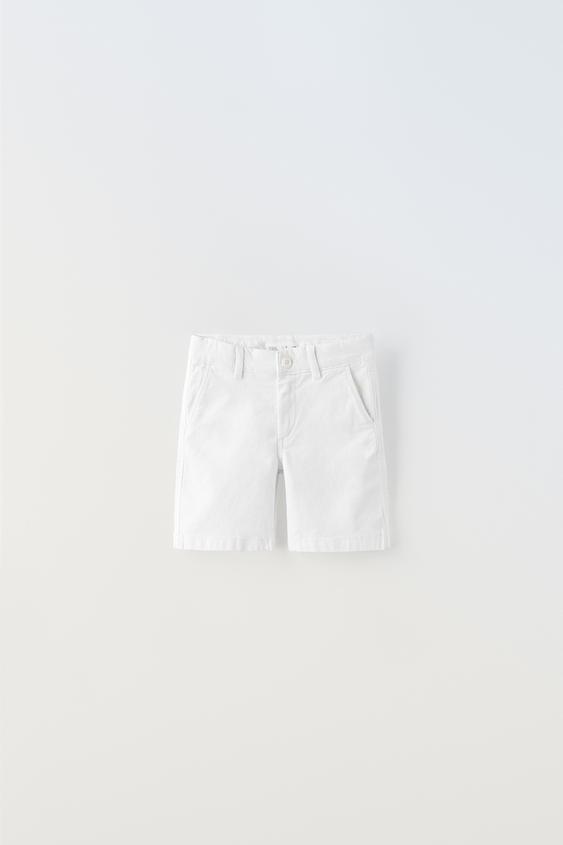 ОДНОТОННЫЕ ШОРТЫ ЧИНОС — БЕЛЫЙ от Zara — изображение 0