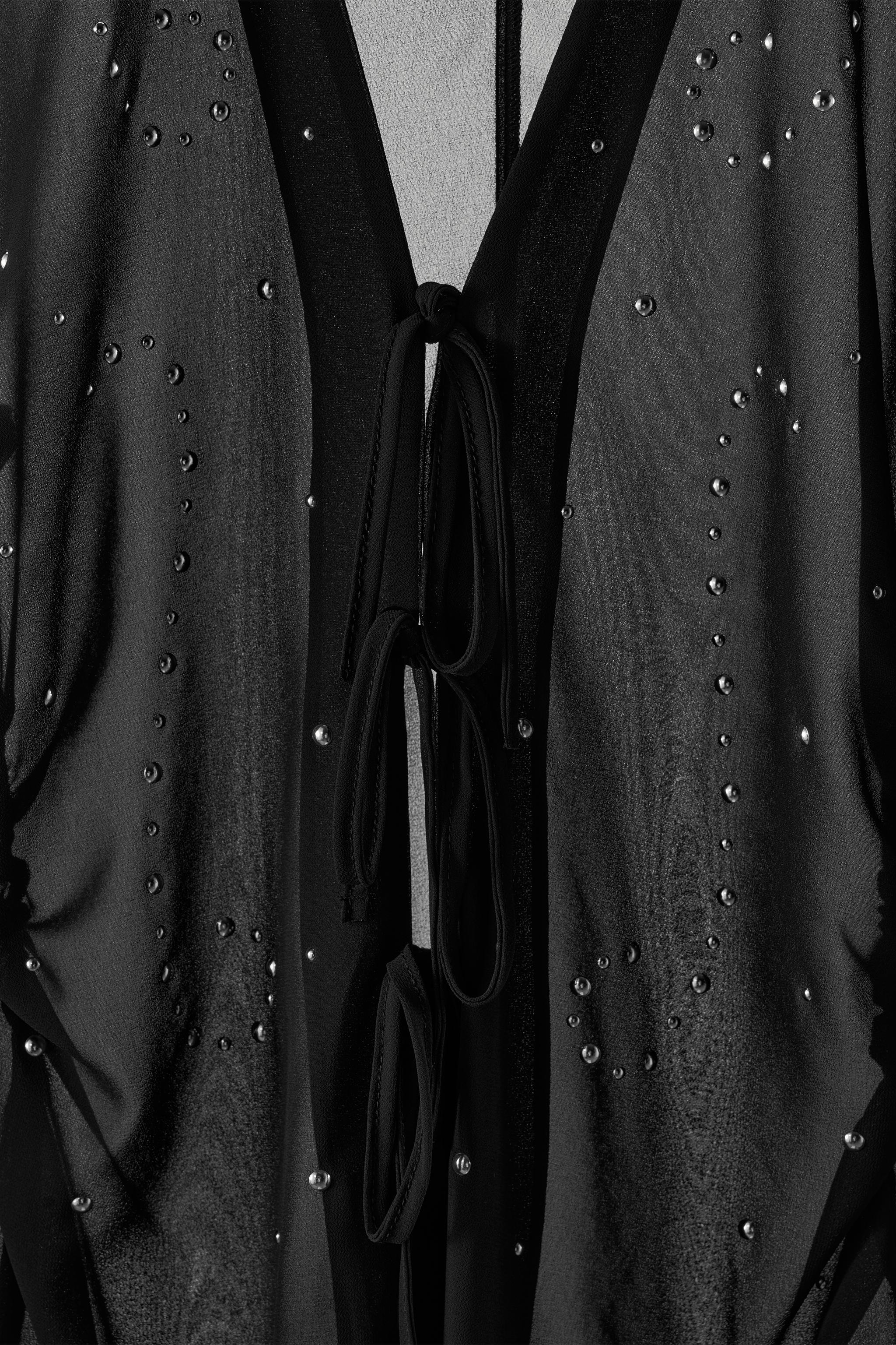 SEMI-SHEER STUDDED SHIRT