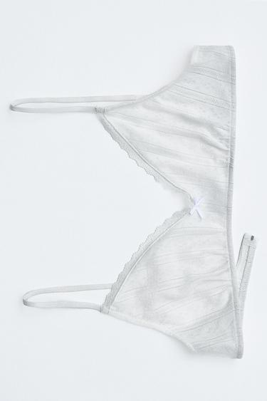 LACE TRIANGLE BRA - White by Zara - Image 6