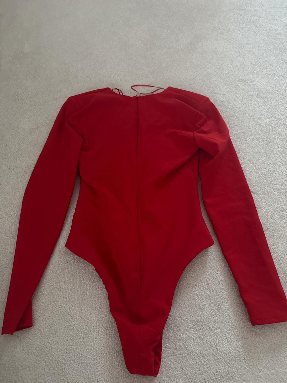 STRETCH BODYSUIT WITH SHOULDER PADS - Image 2