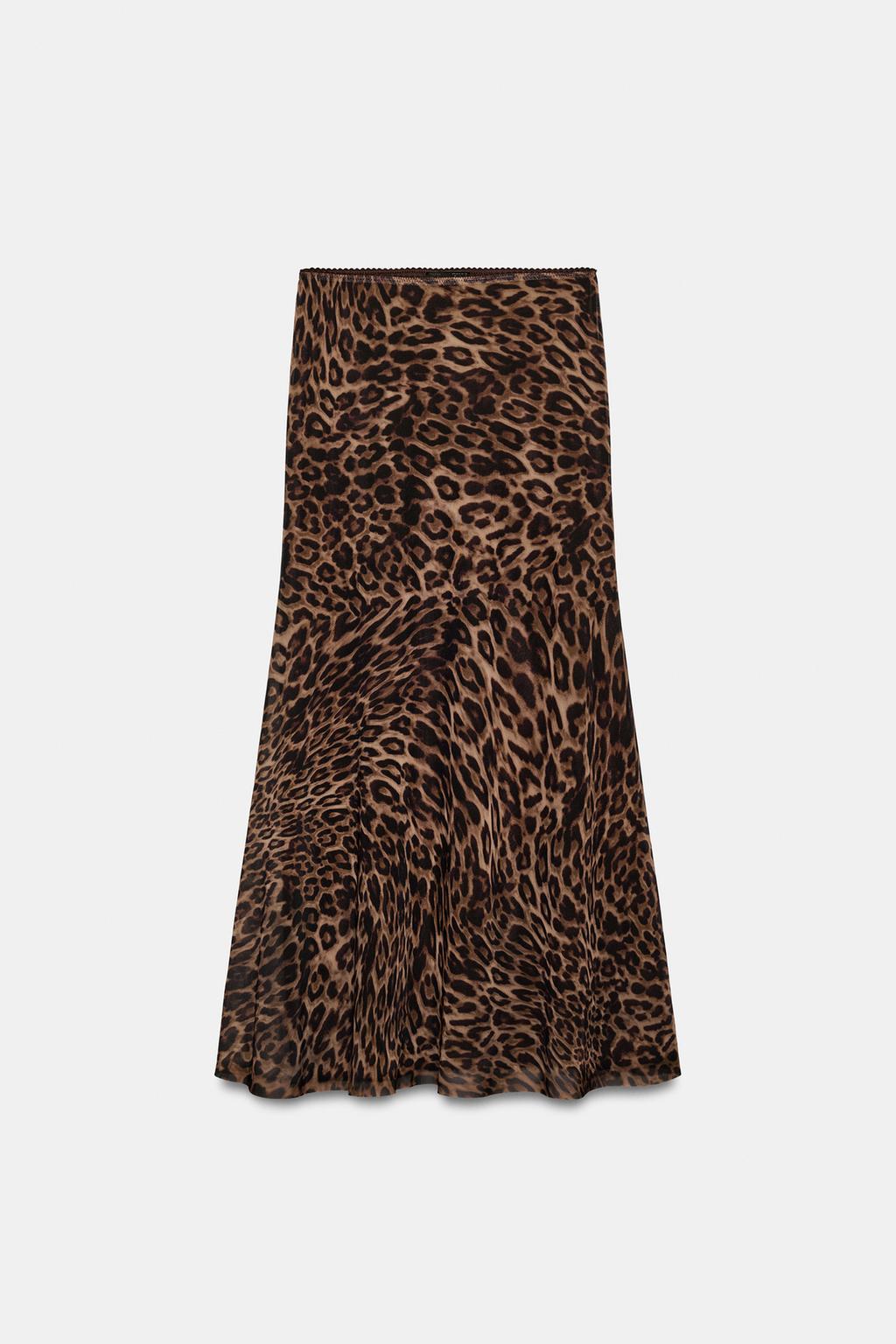 ANIMAL PRINT TULLE SKIRT
