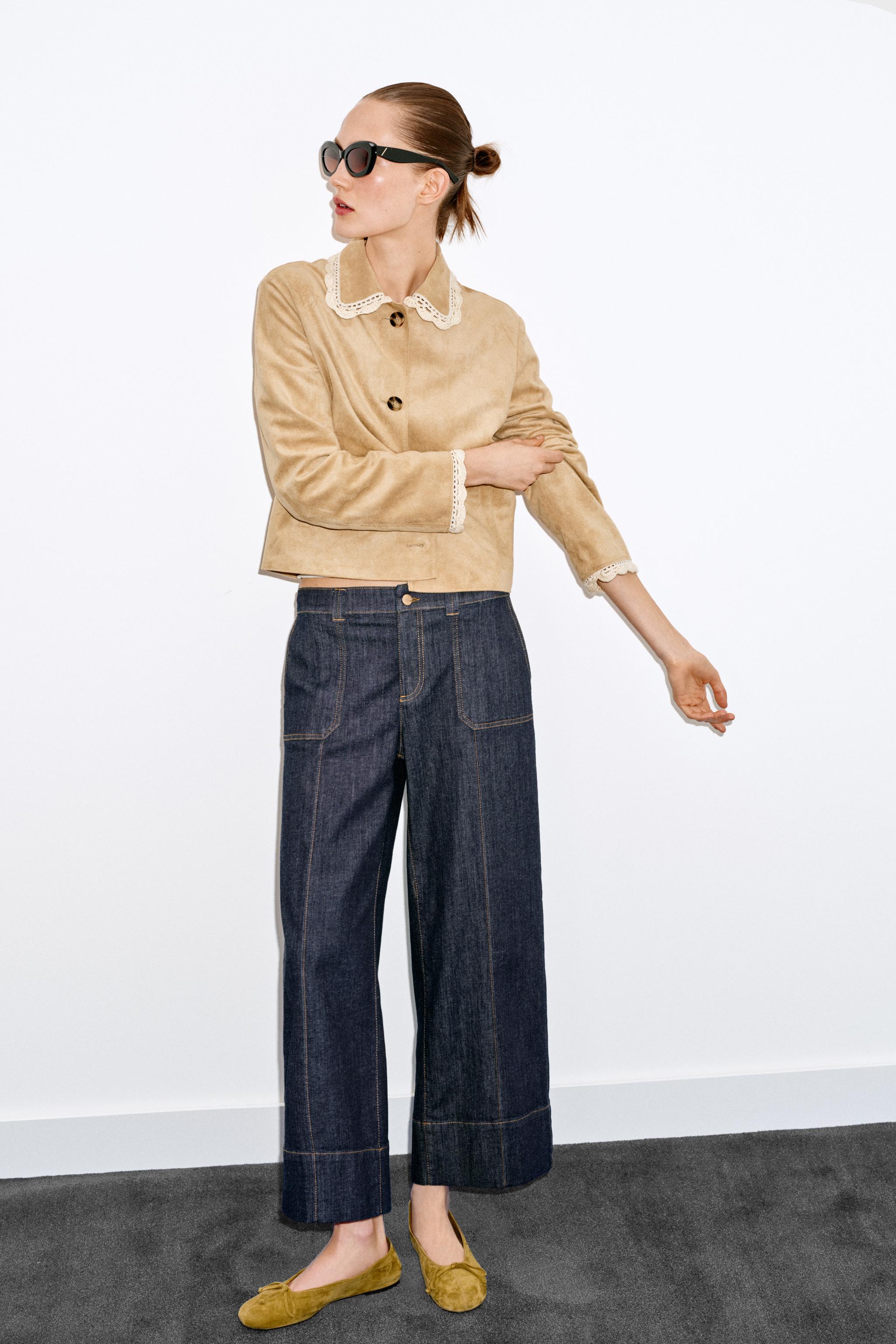 Женские джинсы Zara Z1975 MID-RISE CULOTTE JEANS