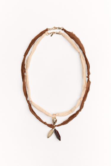 PACK OF CHARM NECKLACES - Golden by Zara - Image 2