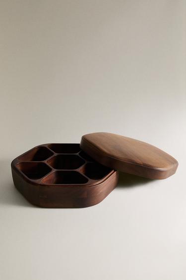 LARGE WOODEN BOX WITH LID - Brown by Zara - Image 1