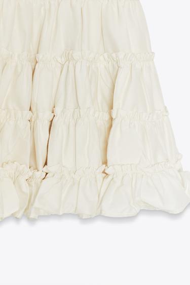 ROBE BIMATIÈRE À VOLUME - Écru de Zara - Image 7
