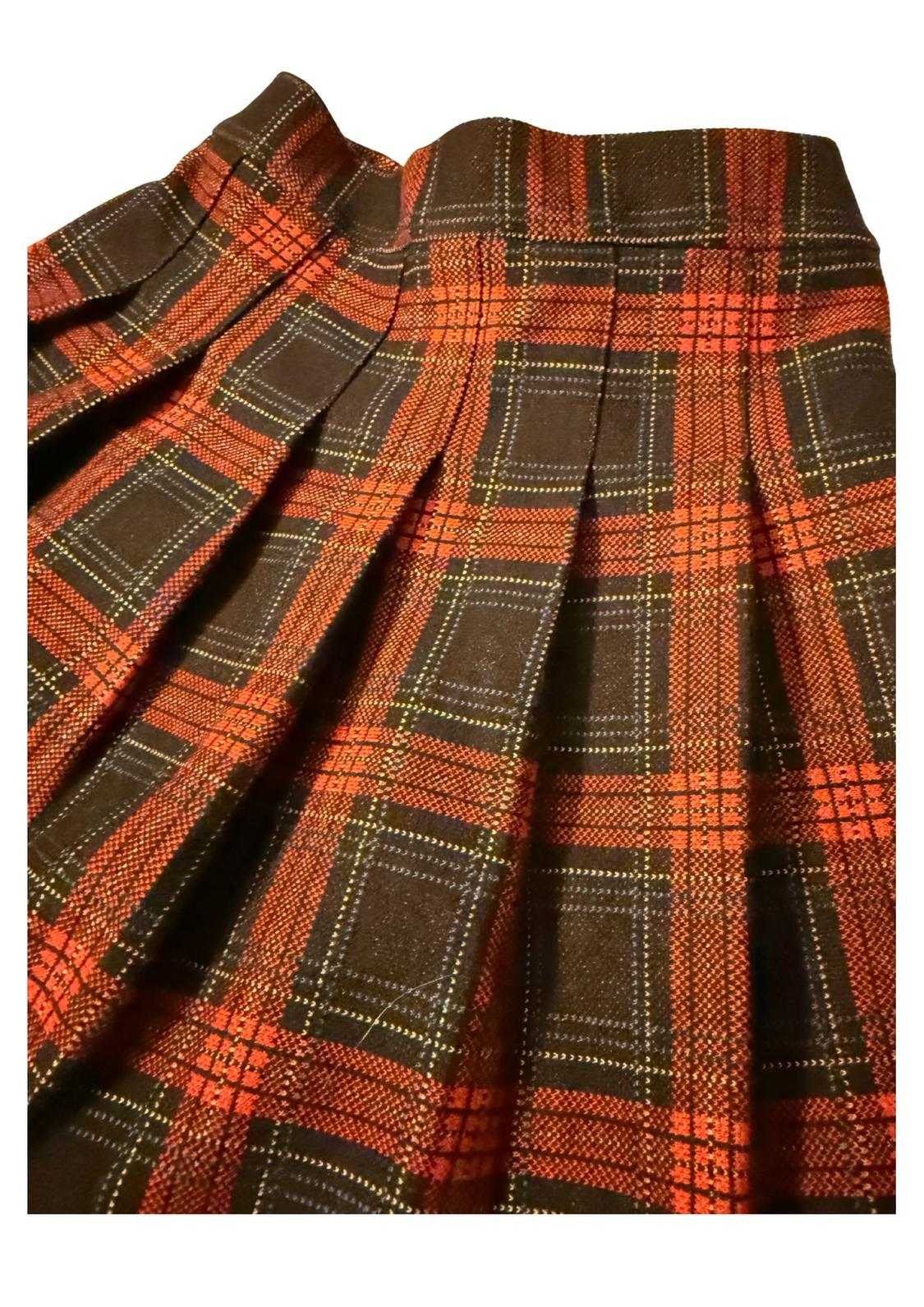 CHECK BOX PLEAT SKIRT - Image 3