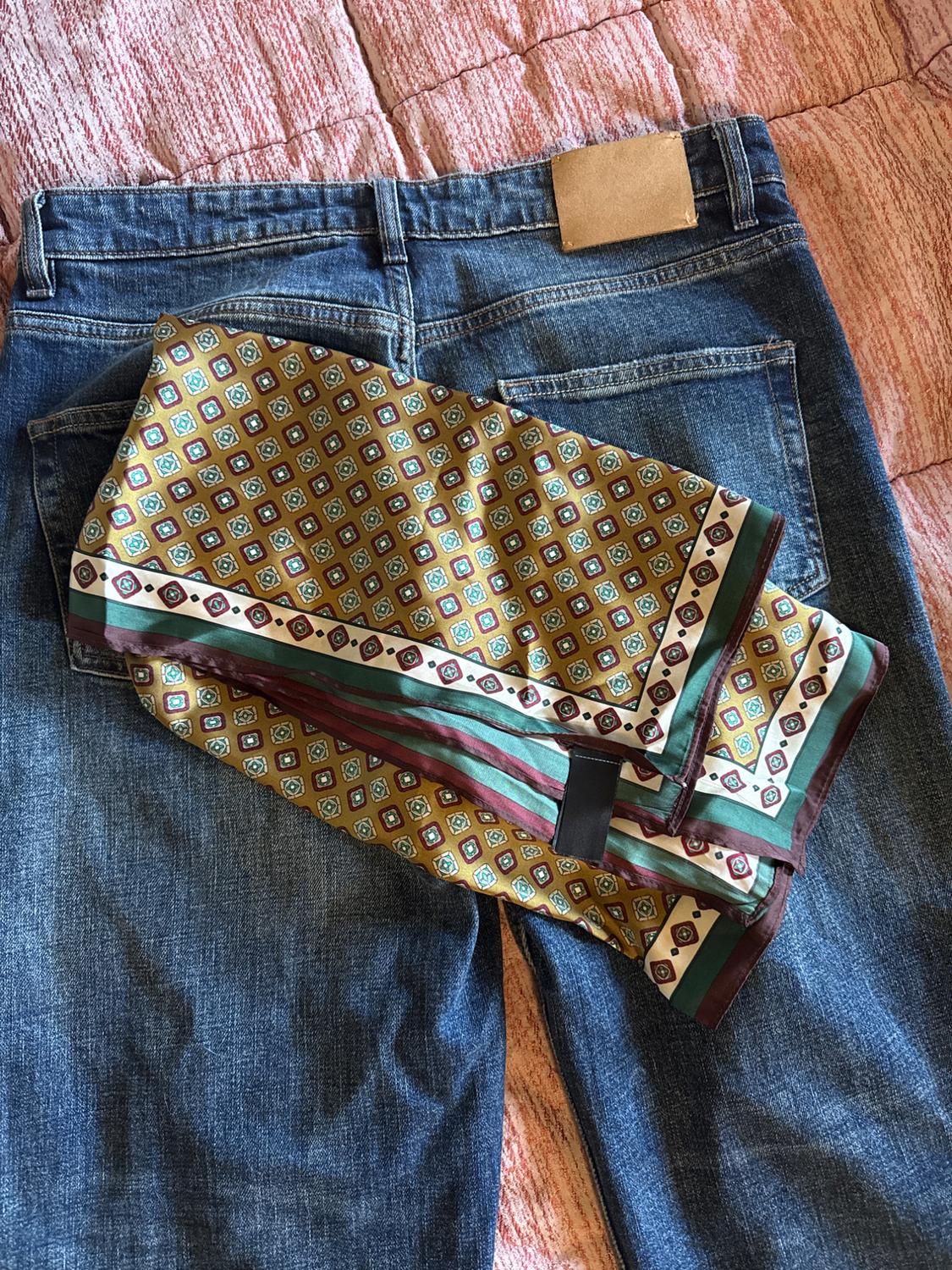 ZW COLLECTION BAGGY JEANS WITH SCARF DETAIL LOW-RISE - Image 3