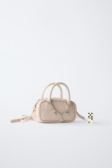 MINI BOWLING CHARM CROSSBODY BAG - Ecru White by Zara - Image 5